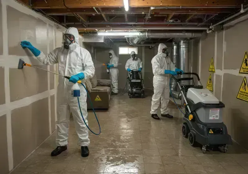 Basement Moisture Removal and Structural Drying process in Lexington, MO